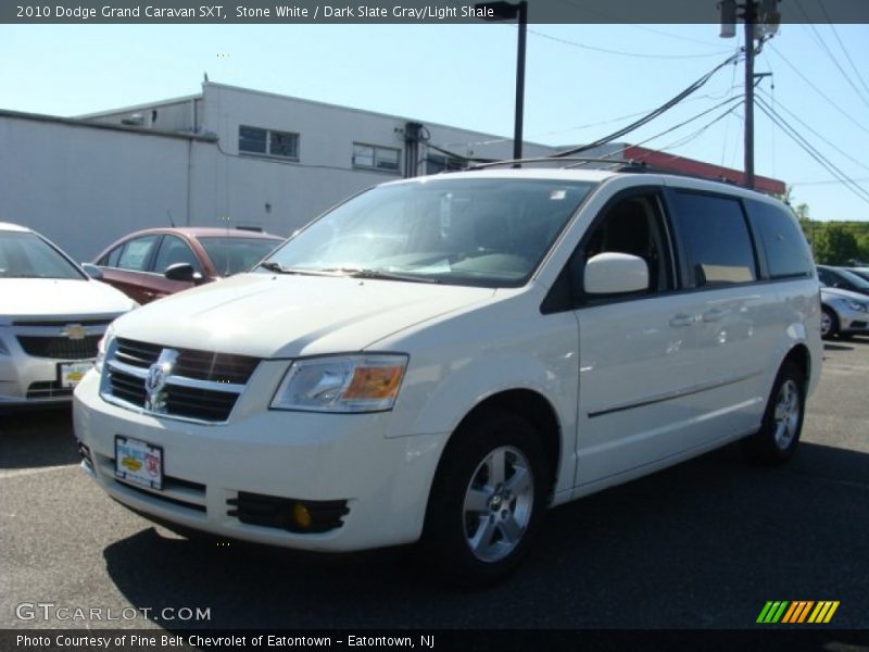 Stone White / Dark Slate Gray/Light Shale 2010 Dodge Grand Caravan SXT