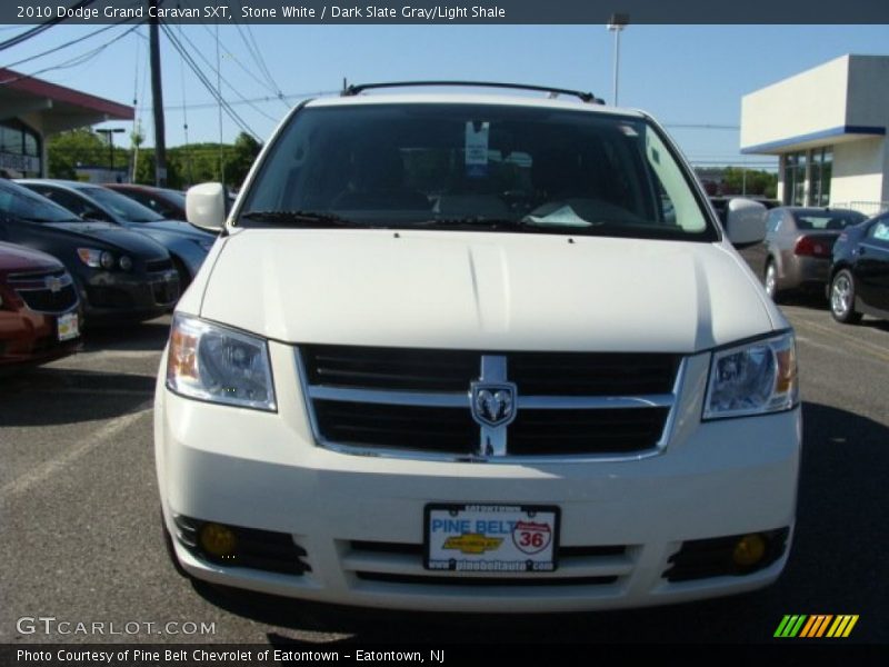 Stone White / Dark Slate Gray/Light Shale 2010 Dodge Grand Caravan SXT
