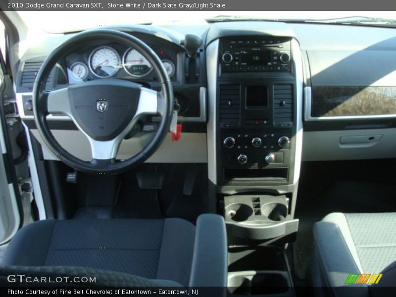 Stone White / Dark Slate Gray/Light Shale 2010 Dodge Grand Caravan SXT