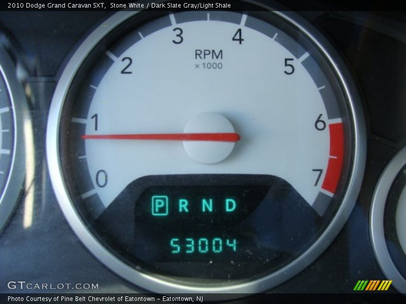 Stone White / Dark Slate Gray/Light Shale 2010 Dodge Grand Caravan SXT