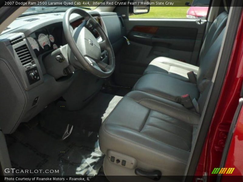 Inferno Red Crystal Pearl / Medium Slate Gray 2007 Dodge Ram 2500 Laramie Quad Cab 4x4