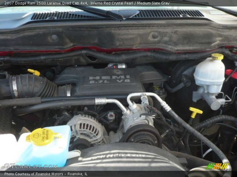Inferno Red Crystal Pearl / Medium Slate Gray 2007 Dodge Ram 2500 Laramie Quad Cab 4x4