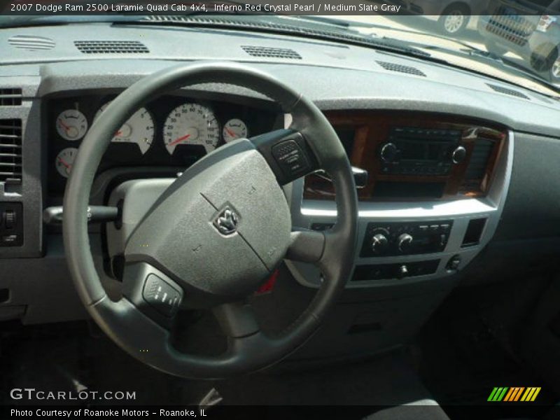 Inferno Red Crystal Pearl / Medium Slate Gray 2007 Dodge Ram 2500 Laramie Quad Cab 4x4