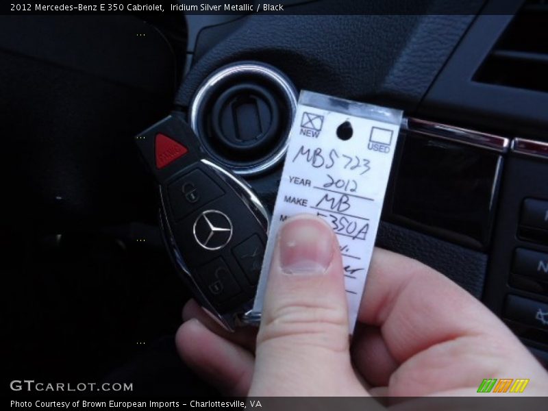 Iridium Silver Metallic / Black 2012 Mercedes-Benz E 350 Cabriolet