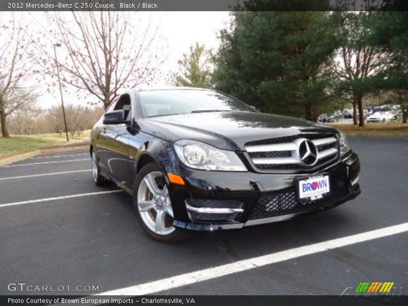 Black / Black 2012 Mercedes-Benz C 250 Coupe
