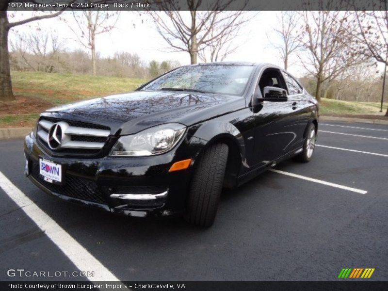 Black / Black 2012 Mercedes-Benz C 250 Coupe