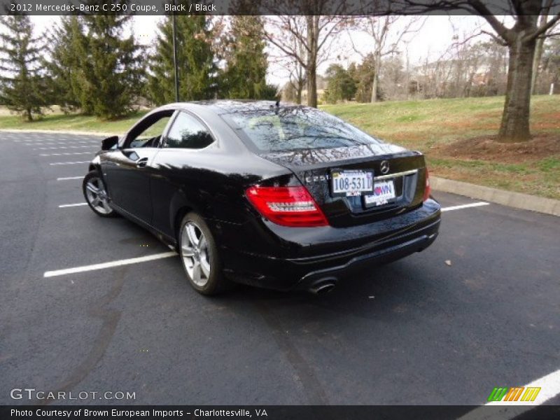 Black / Black 2012 Mercedes-Benz C 250 Coupe