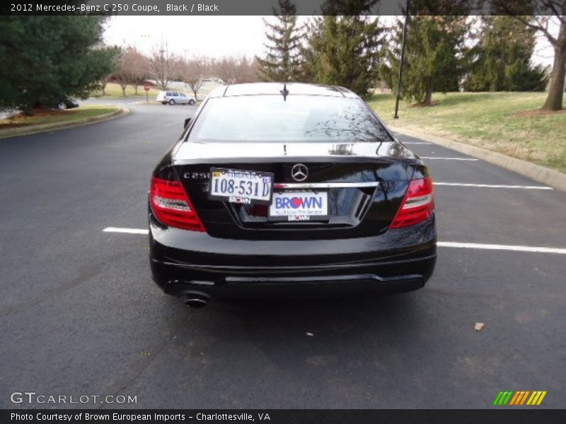 Black / Black 2012 Mercedes-Benz C 250 Coupe