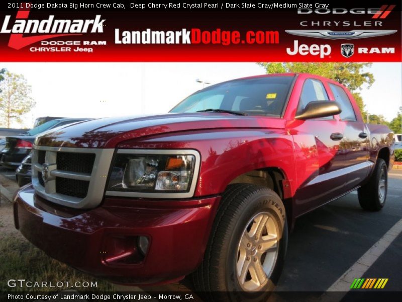 Deep Cherry Red Crystal Pearl / Dark Slate Gray/Medium Slate Gray 2011 Dodge Dakota Big Horn Crew Cab