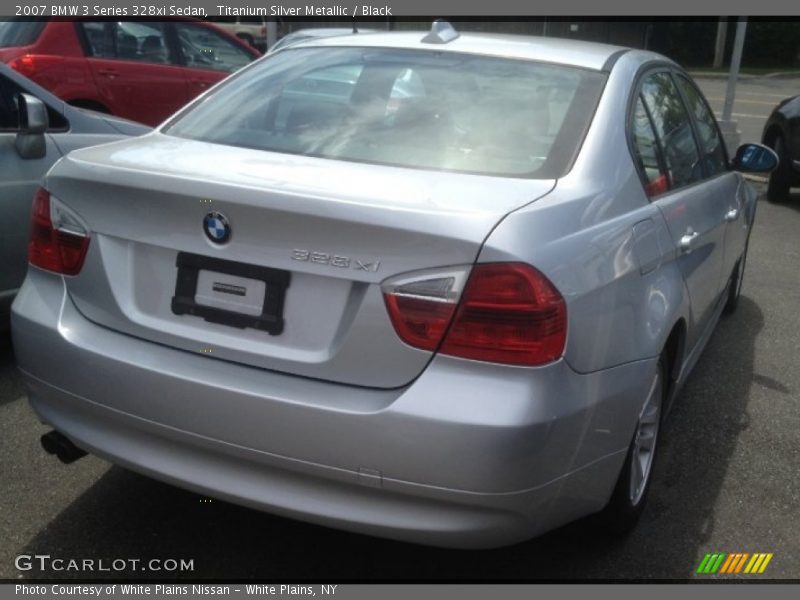 Titanium Silver Metallic / Black 2007 BMW 3 Series 328xi Sedan