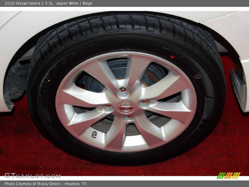 Aspen White / Beige 2010 Nissan Sentra 2.0 SL