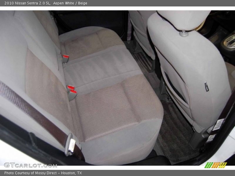 Aspen White / Beige 2010 Nissan Sentra 2.0 SL