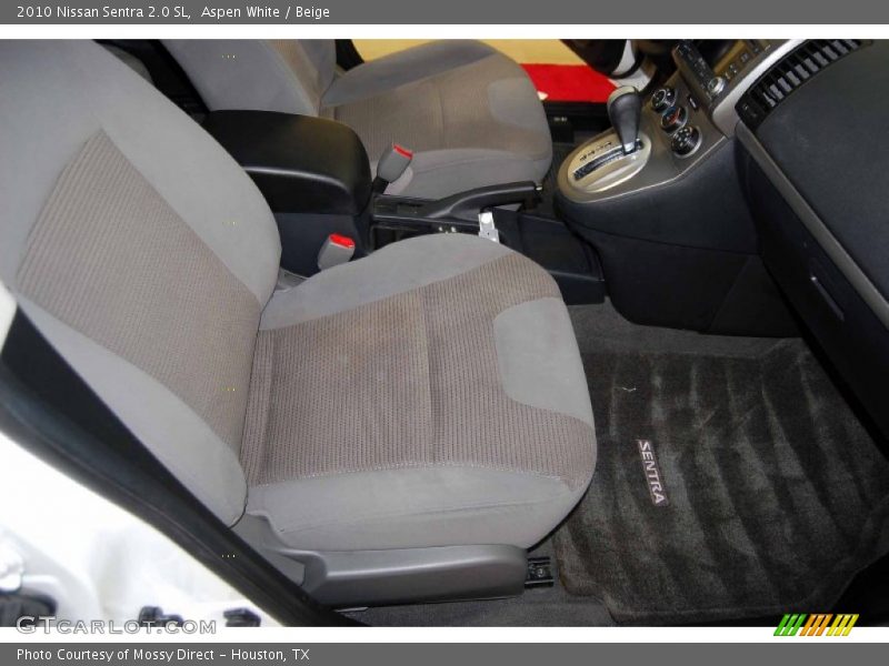 Aspen White / Beige 2010 Nissan Sentra 2.0 SL