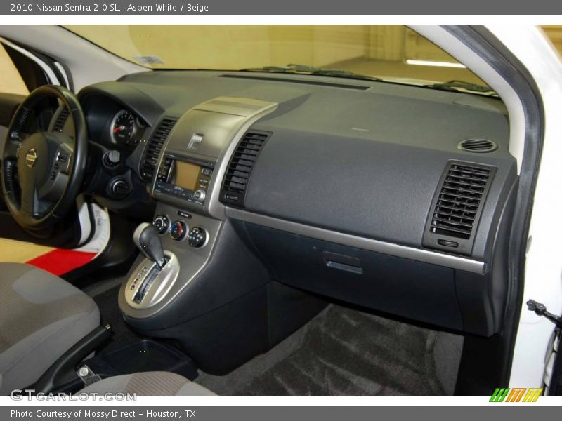 Aspen White / Beige 2010 Nissan Sentra 2.0 SL