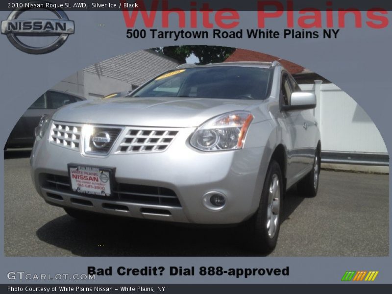Silver Ice / Black 2010 Nissan Rogue SL AWD
