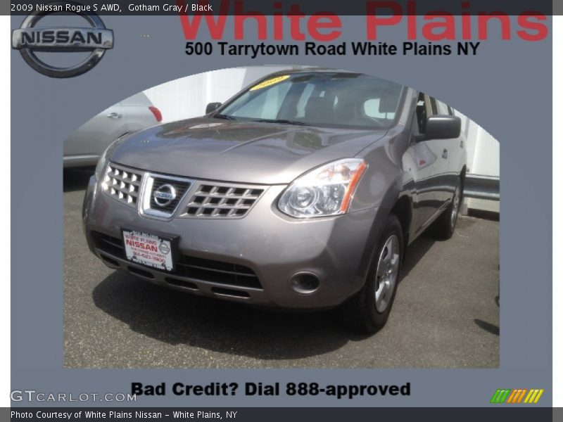 Gotham Gray / Black 2009 Nissan Rogue S AWD