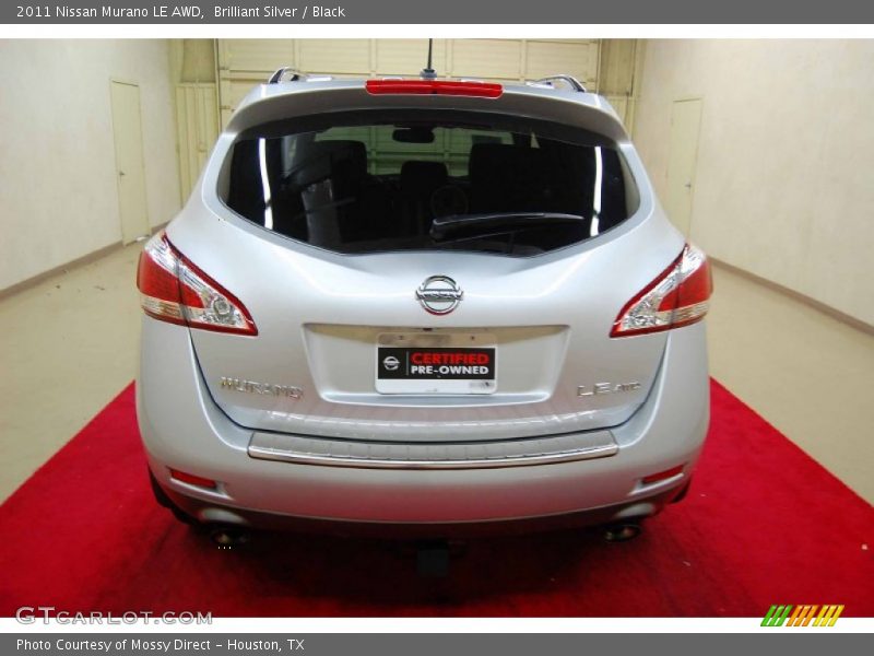Brilliant Silver / Black 2011 Nissan Murano LE AWD
