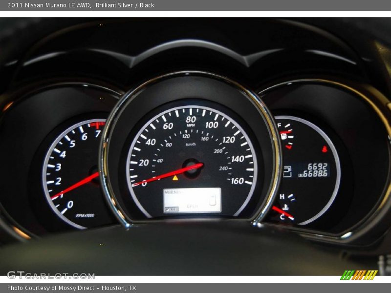 Brilliant Silver / Black 2011 Nissan Murano LE AWD