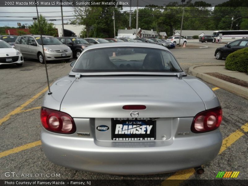 Sunlight Silver Metallic / Black 2002 Mazda MX-5 Miata LS Roadster