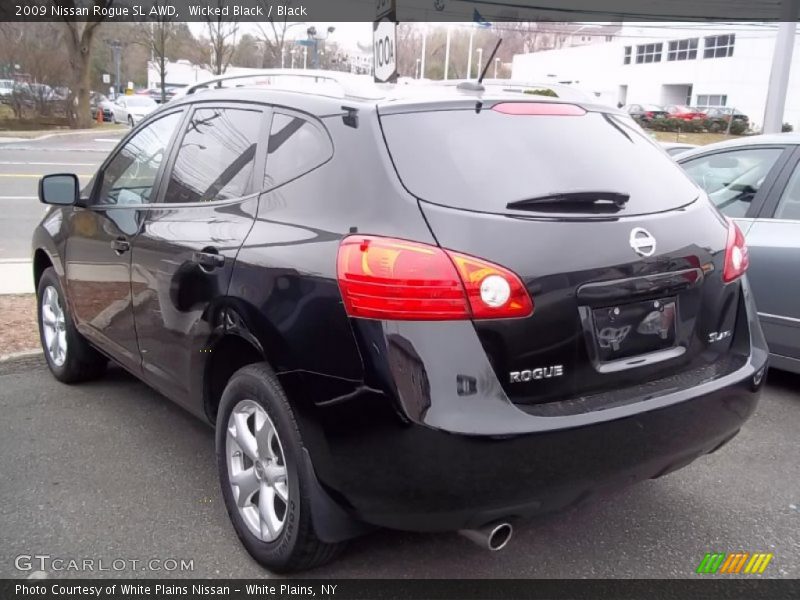 Wicked Black / Black 2009 Nissan Rogue SL AWD