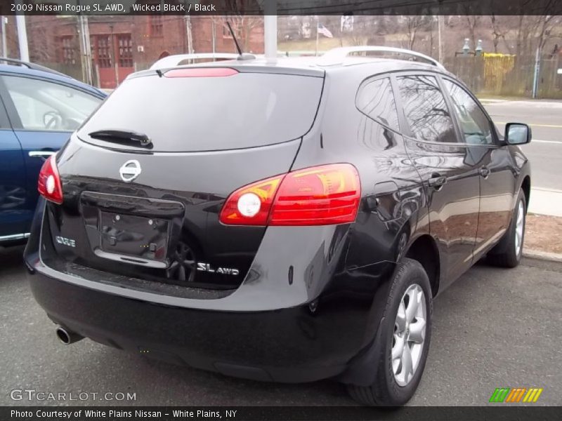 Wicked Black / Black 2009 Nissan Rogue SL AWD