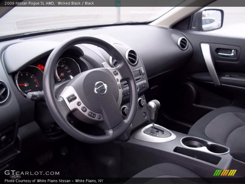 Wicked Black / Black 2009 Nissan Rogue SL AWD