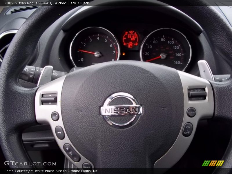 Wicked Black / Black 2009 Nissan Rogue SL AWD