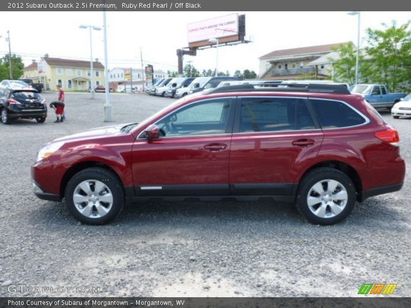 Ruby Red Pearl / Off Black 2012 Subaru Outback 2.5i Premium