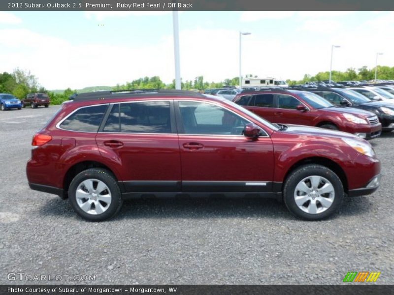 Ruby Red Pearl / Off Black 2012 Subaru Outback 2.5i Premium