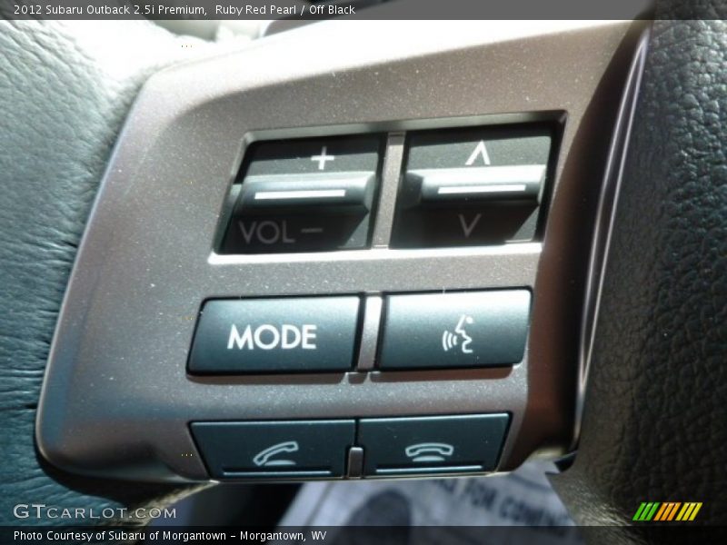 Ruby Red Pearl / Off Black 2012 Subaru Outback 2.5i Premium