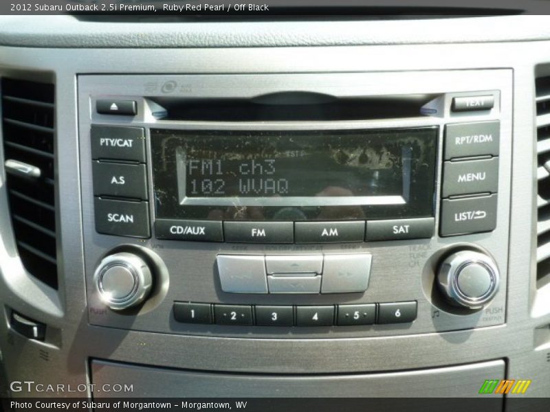 Ruby Red Pearl / Off Black 2012 Subaru Outback 2.5i Premium