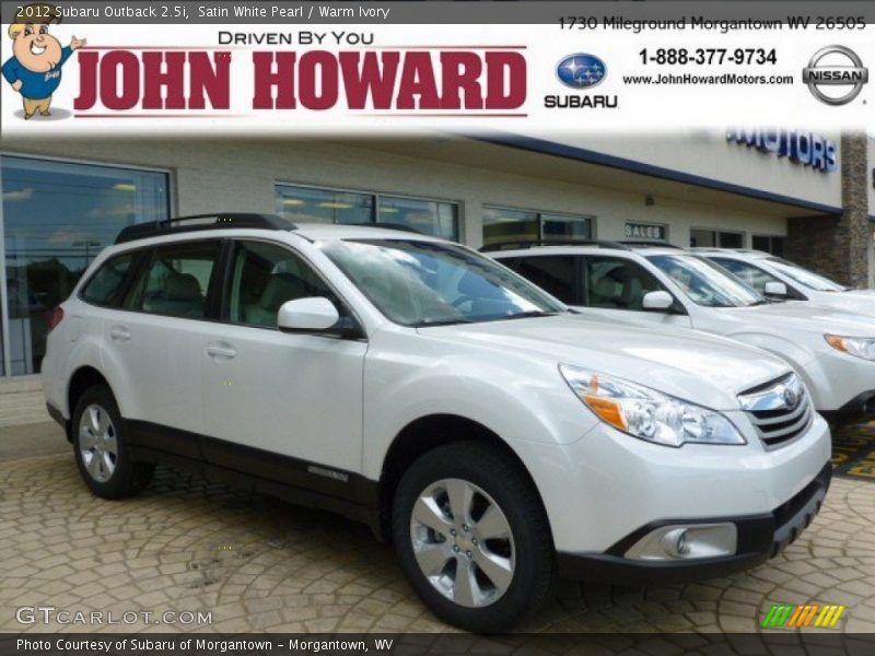 Satin White Pearl / Warm Ivory 2012 Subaru Outback 2.5i