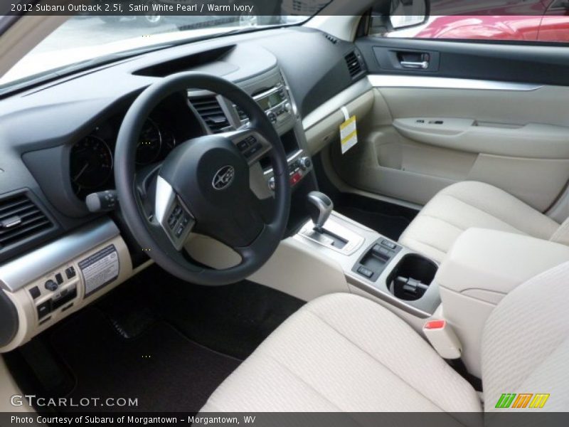 Satin White Pearl / Warm Ivory 2012 Subaru Outback 2.5i