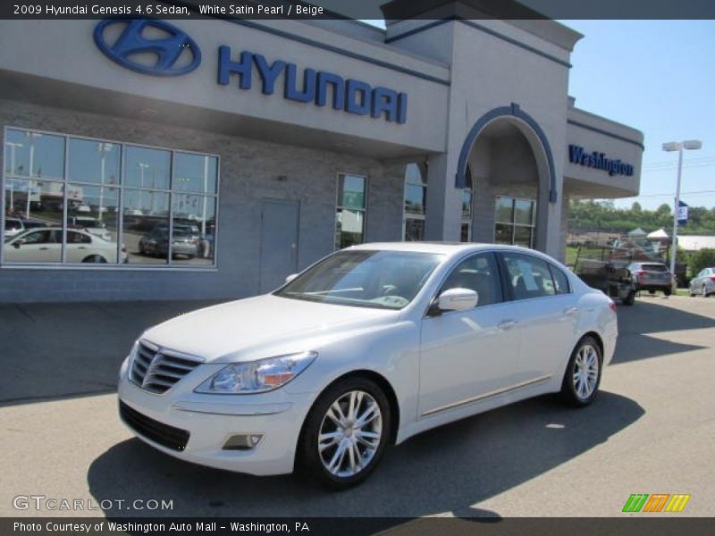 White Satin Pearl / Beige 2009 Hyundai Genesis 4.6 Sedan