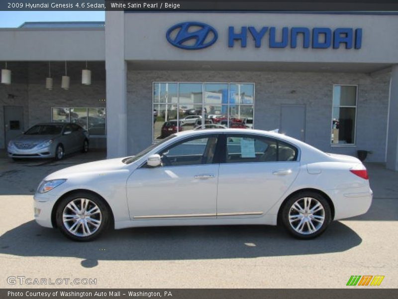 White Satin Pearl / Beige 2009 Hyundai Genesis 4.6 Sedan