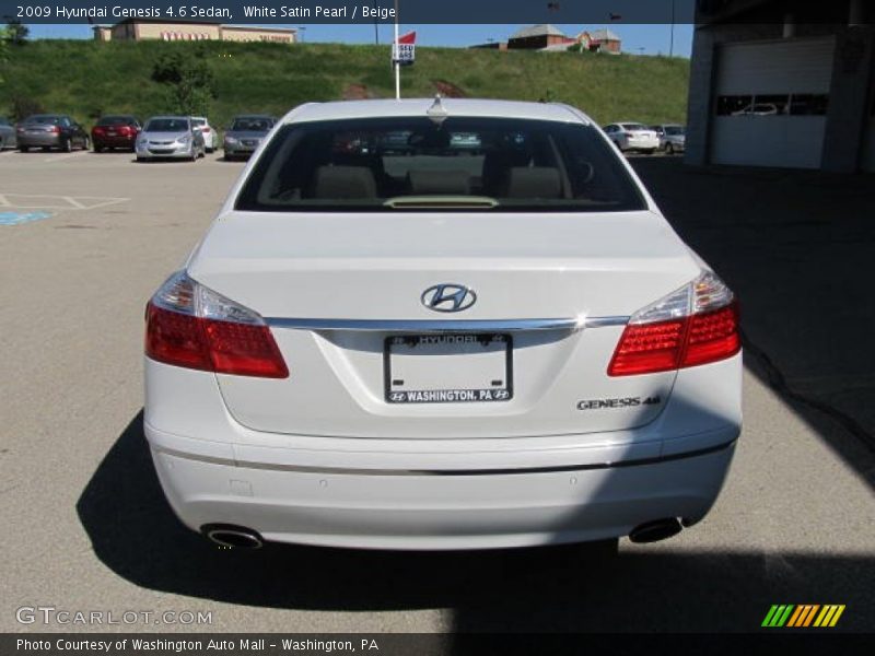 White Satin Pearl / Beige 2009 Hyundai Genesis 4.6 Sedan