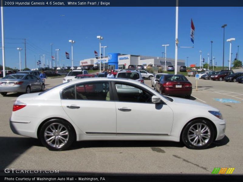 White Satin Pearl / Beige 2009 Hyundai Genesis 4.6 Sedan