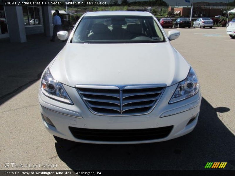 White Satin Pearl / Beige 2009 Hyundai Genesis 4.6 Sedan