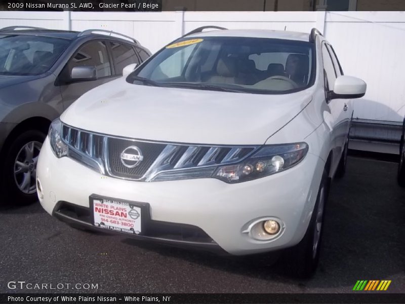 Glacier Pearl / Beige 2009 Nissan Murano SL AWD