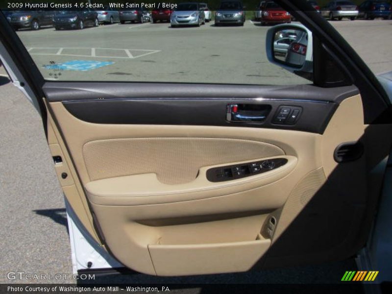 White Satin Pearl / Beige 2009 Hyundai Genesis 4.6 Sedan