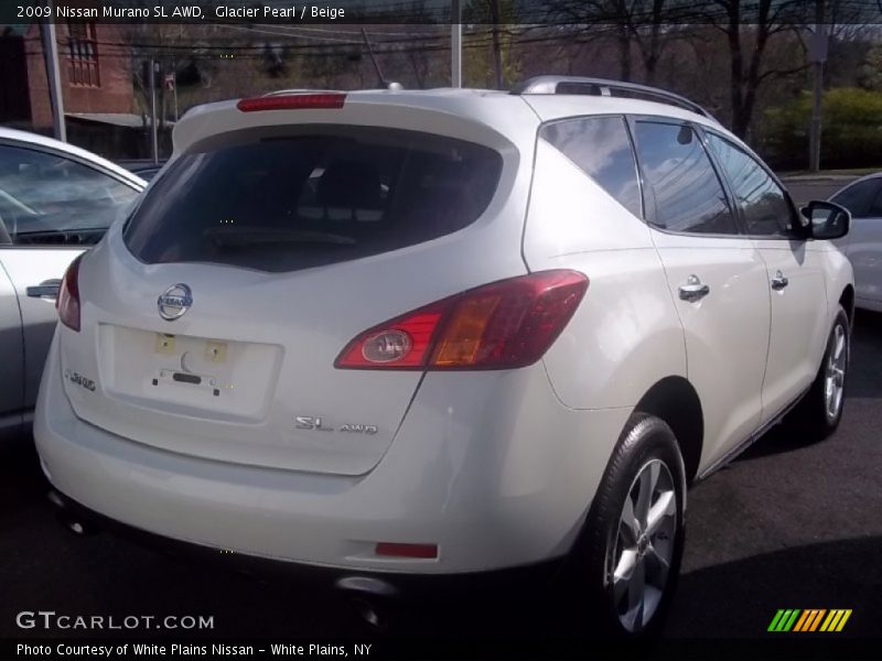 Glacier Pearl / Beige 2009 Nissan Murano SL AWD