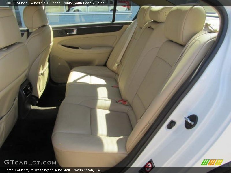 White Satin Pearl / Beige 2009 Hyundai Genesis 4.6 Sedan