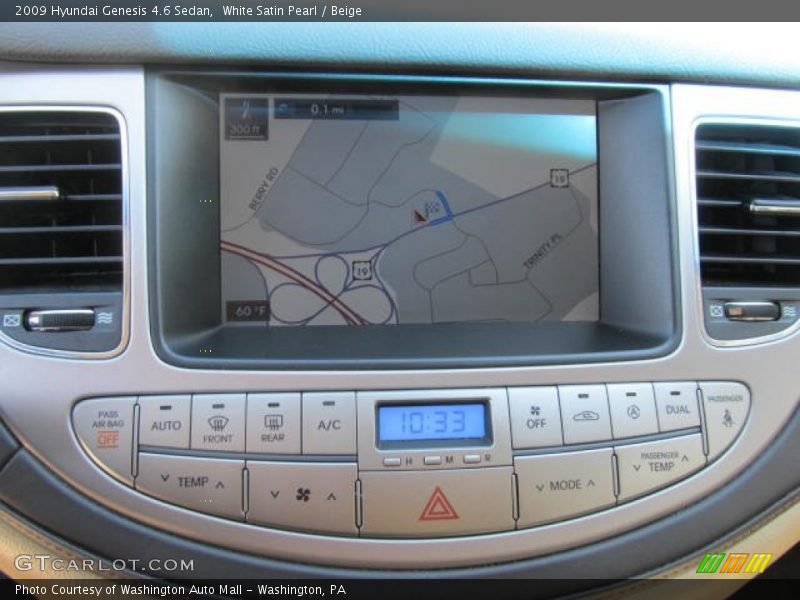 White Satin Pearl / Beige 2009 Hyundai Genesis 4.6 Sedan