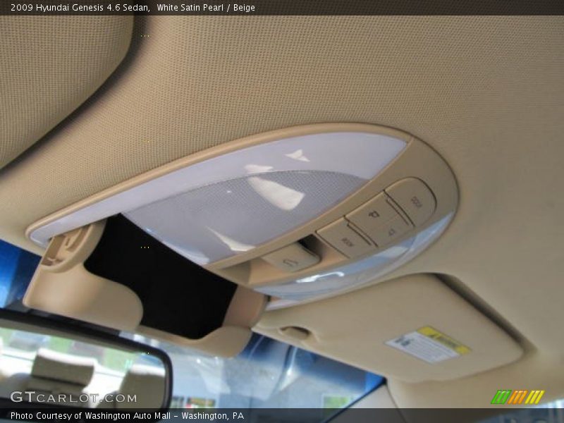 White Satin Pearl / Beige 2009 Hyundai Genesis 4.6 Sedan