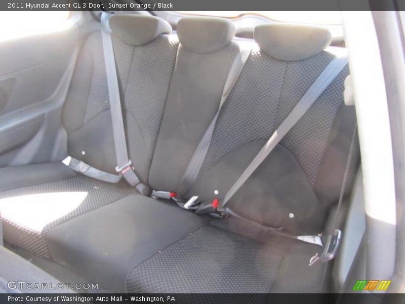 Sunset Orange / Black 2011 Hyundai Accent GL 3 Door