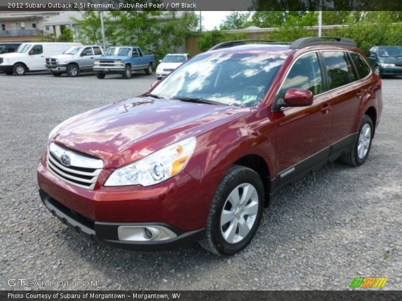 Ruby Red Pearl / Off Black 2012 Subaru Outback 2.5i Premium