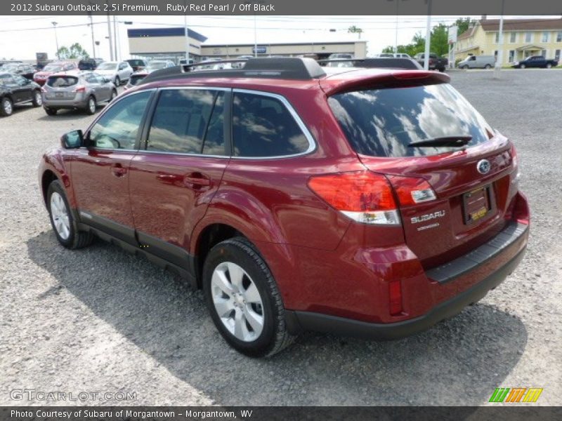 Ruby Red Pearl / Off Black 2012 Subaru Outback 2.5i Premium