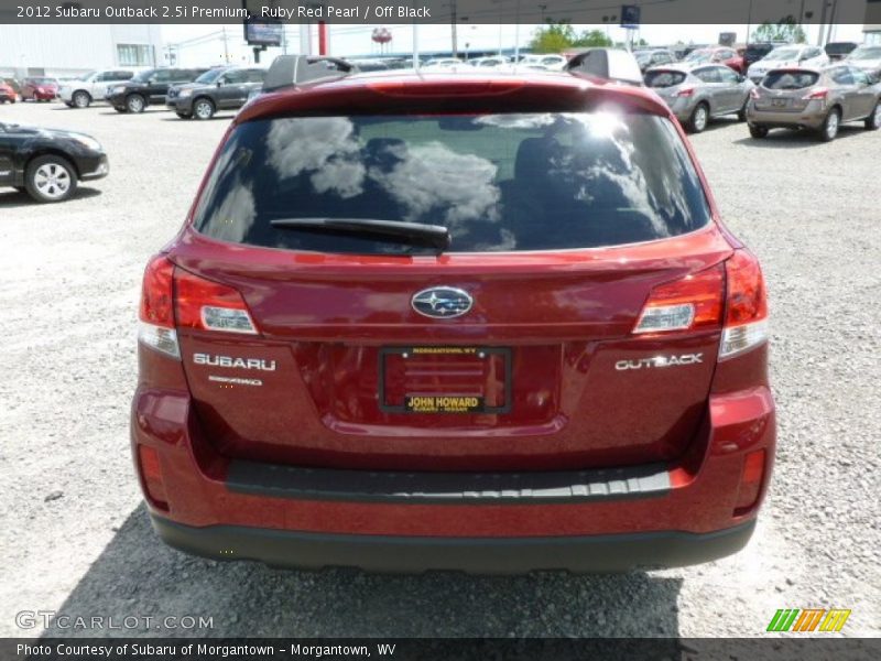 Ruby Red Pearl / Off Black 2012 Subaru Outback 2.5i Premium