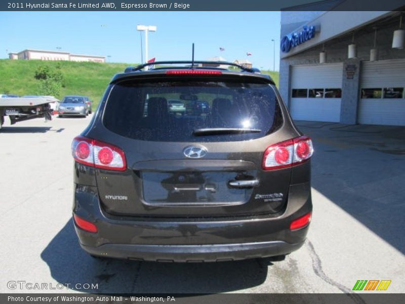 Espresso Brown / Beige 2011 Hyundai Santa Fe Limited AWD
