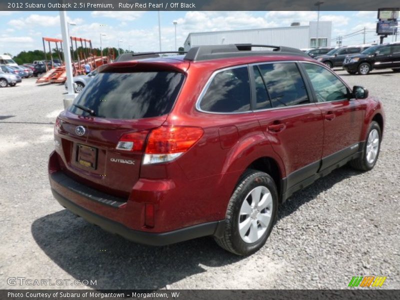 Ruby Red Pearl / Off Black 2012 Subaru Outback 2.5i Premium
